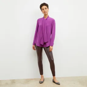 LongLastingDurability QuickAbsorb Material Harrington Legging - Vegan Stretch Leather :: Brown