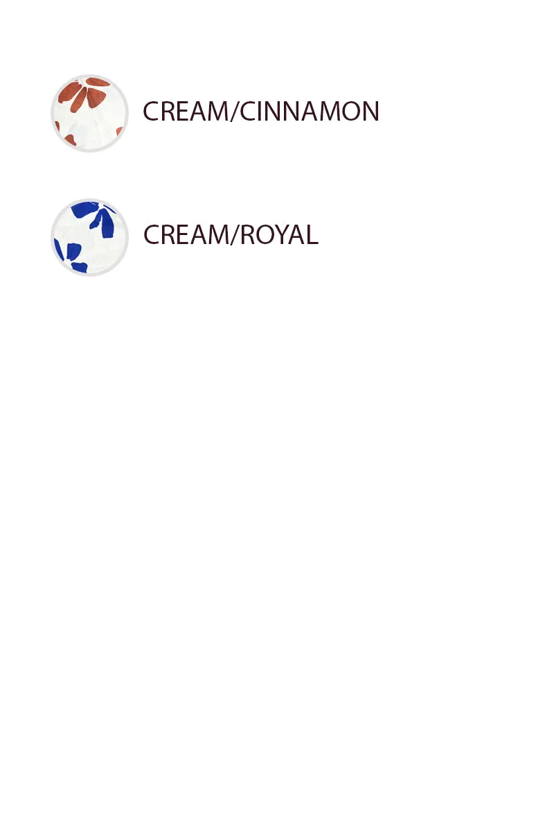 IB1654-01 | FLORAL PRINT WOVEN ELASTIC WAIST PANTS WITH SIDE POCKETS All Use Low Profile Fasteners