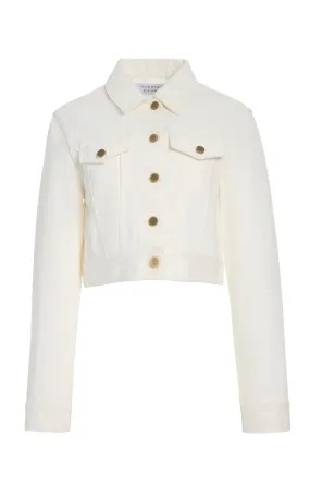 Lightweight Bronte Jacket in White Recycled Cotton Denim