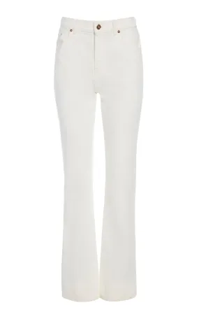 Rey Straight-leg Jean in White Recycled Cotton Denim HighElasticity Thread