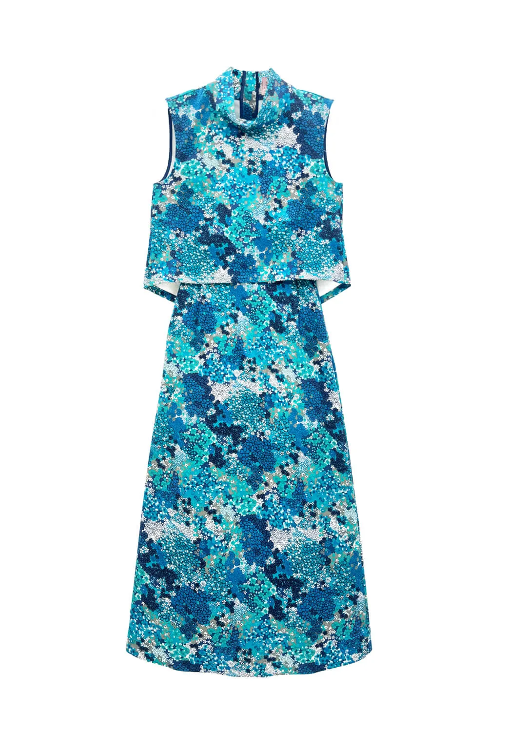 Non Closure Collar Hostess Set - Aqua Floral