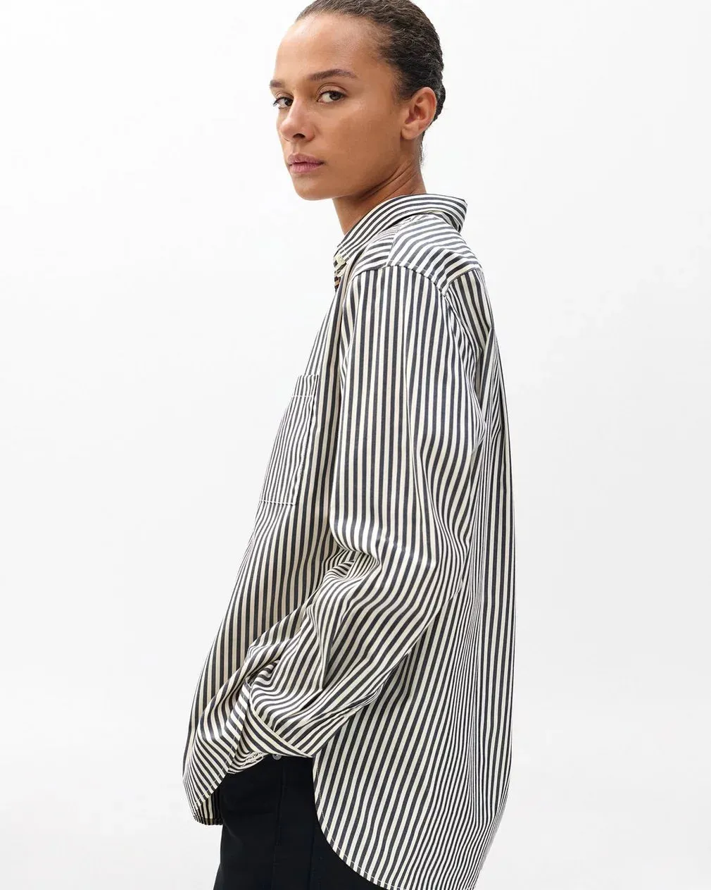 FadeResistant Treatment DropShoulder RAG & BONE CONNIE STRIPED SHIRT
