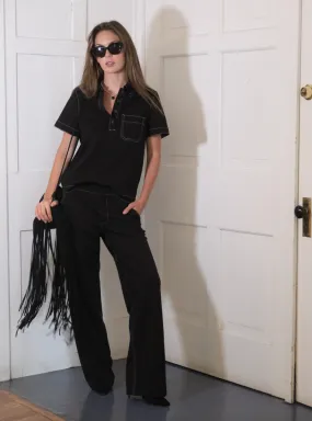 Weekend Style RAG & BONE IRINA PONTE CONTRAST STITCH PANT