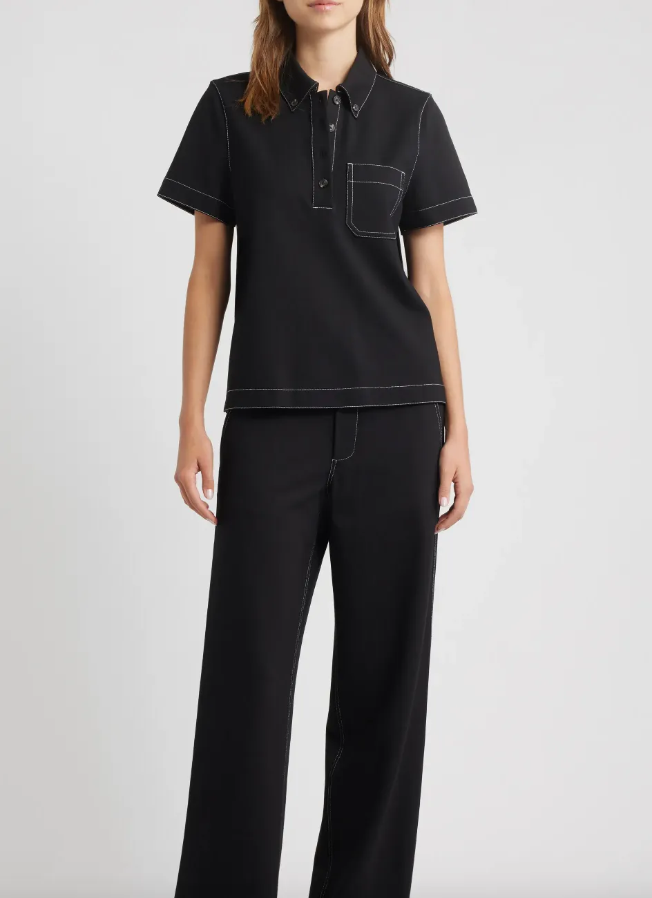 RAG & BONE IRINA PONTE CONTRAST STITCH PANT Low Bulk Material