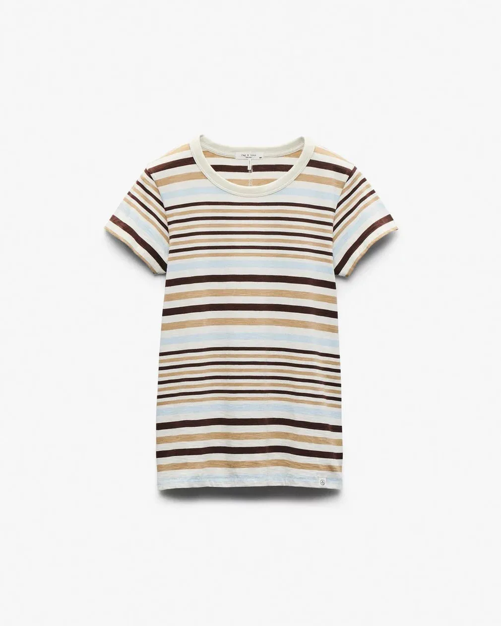 V-neck Shirt NonIrritatingEdges RAG AND BONE THE SLUB STRIPED TEE