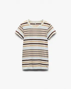 Reinforced Neckline Detail Comfortable Fabric RAG AND BONE THE SLUB STRIPED TEE