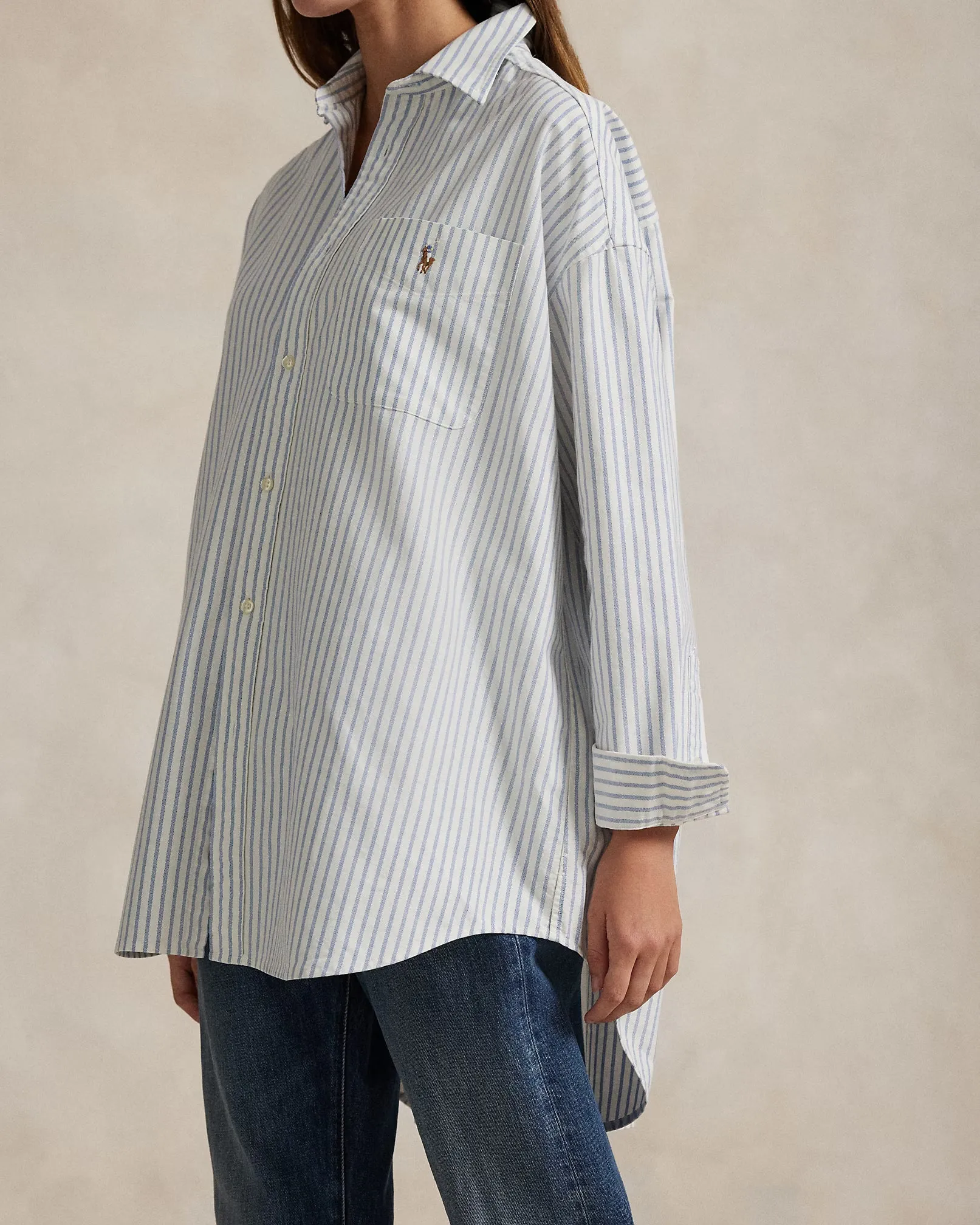 Hypoallergenic Inner Layer RALPH LAUREN STRIPED OXFORD BLOUSE