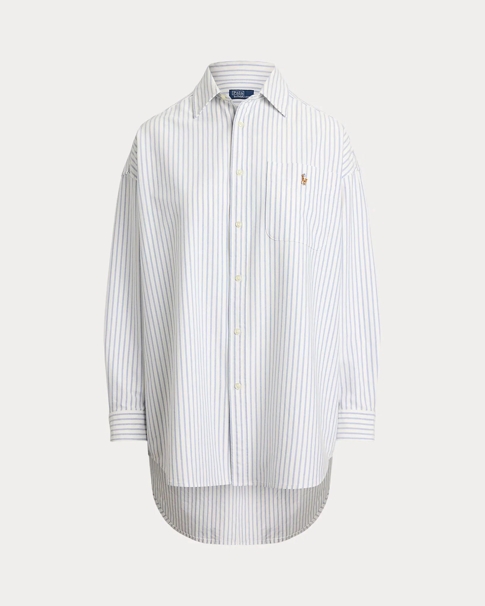 Layered Panel Design Compact Stitching RALPH LAUREN STRIPED OXFORD BLOUSE