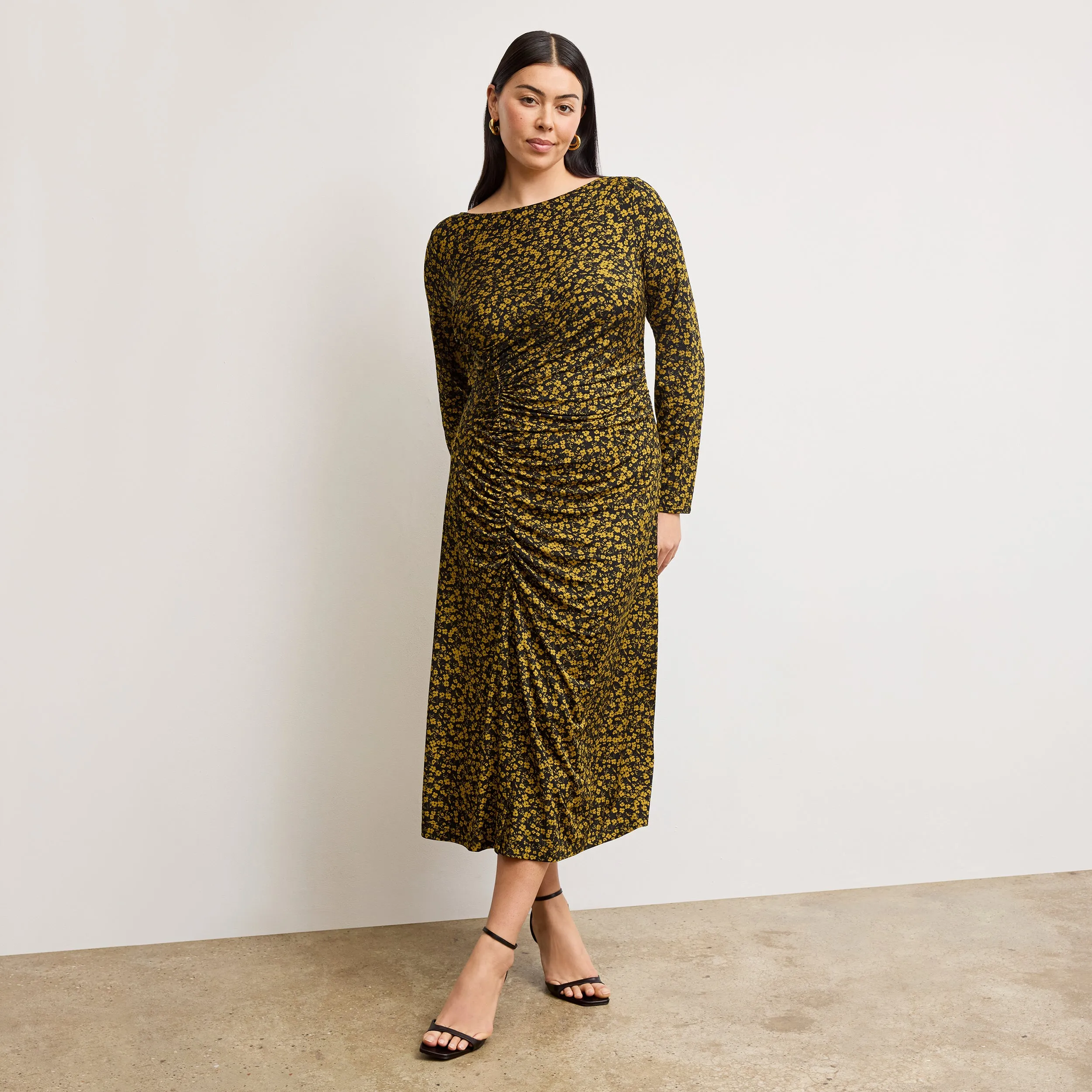 Rani Slinky Dress - Printed Jersey :: Bloom Print AirflowVents