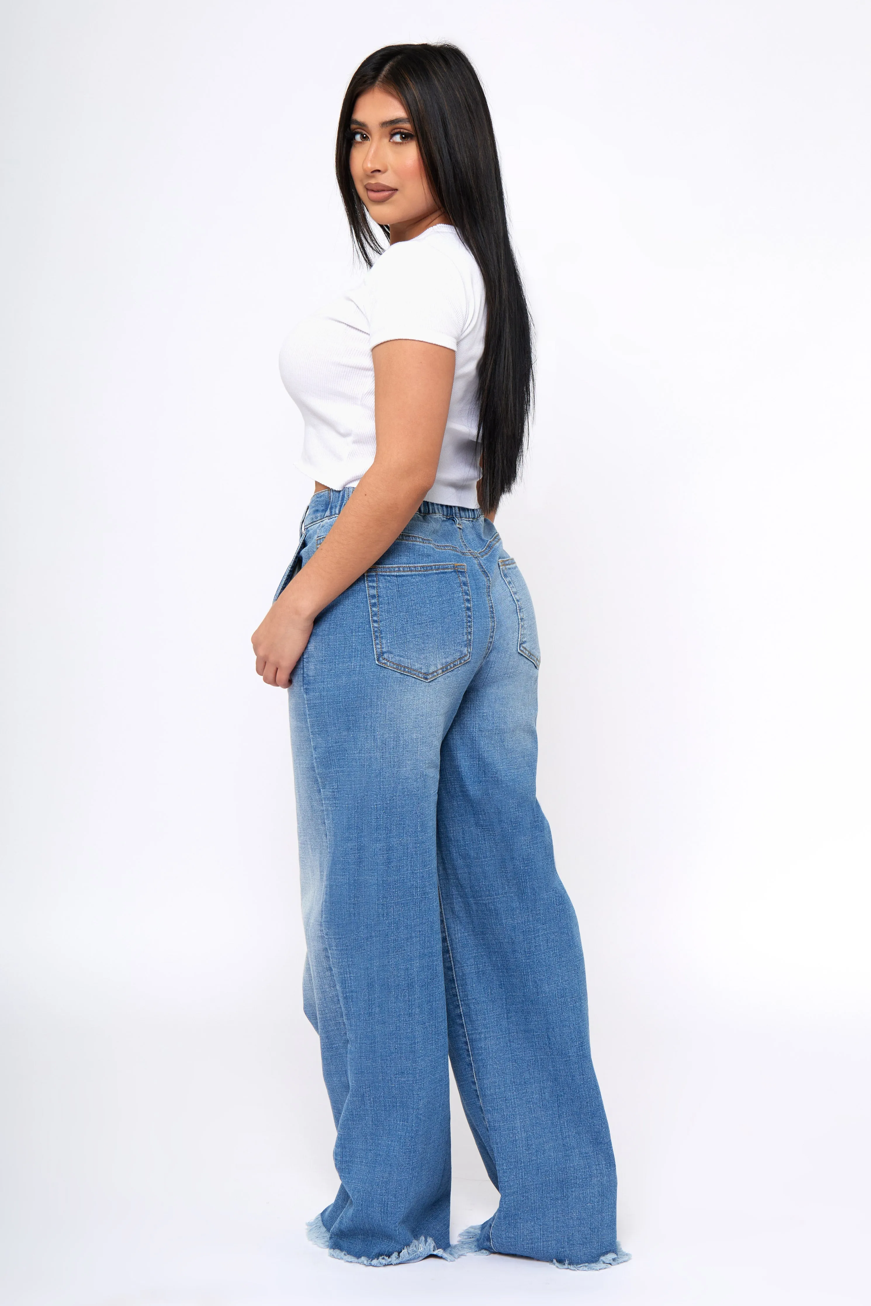 Won't Be Knocked Down Wide Leg Jean All weather