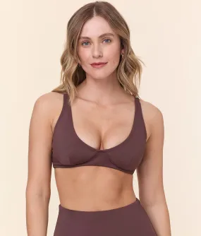 The Mila Bikini Top - Eco Nylon - Mink Odor control Mesh-Panels