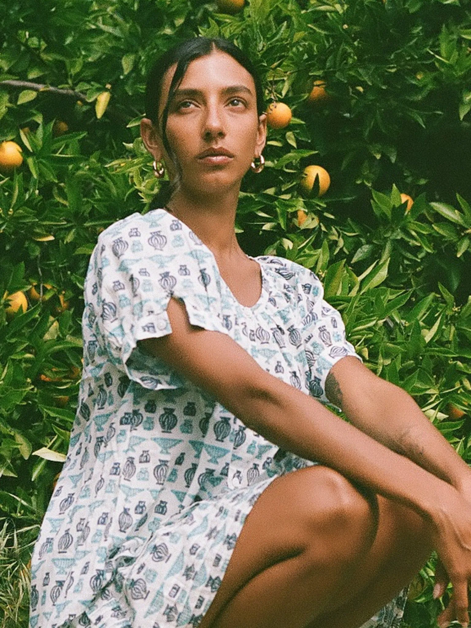 AntiStaticLining Winter Fashion Naomi Top in Athens Print