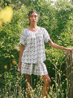 Naomi Top in Athens Print Quick Access Zipper