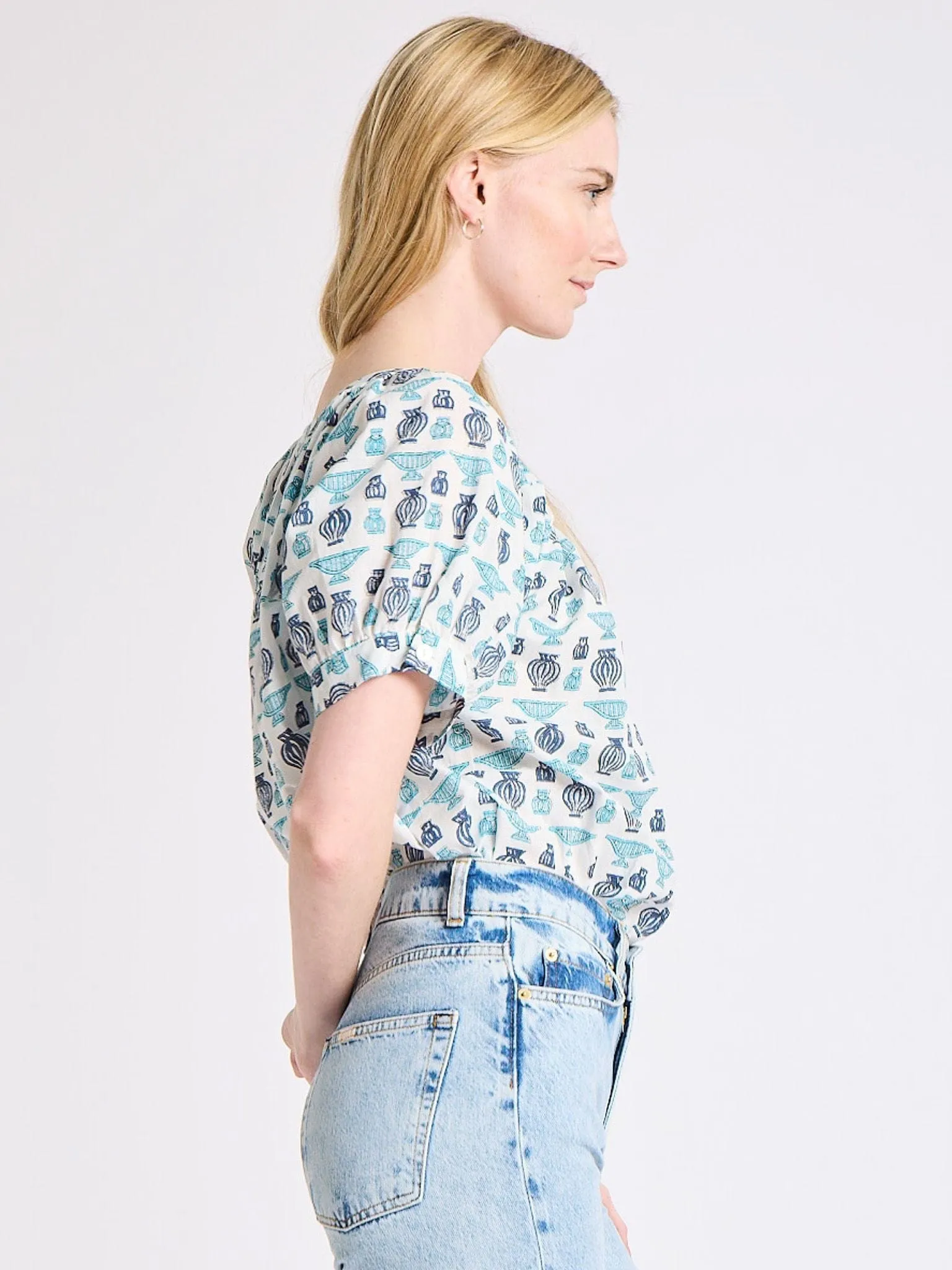 Naomi Top in Athens Print Professional Wear MinimalistDesign