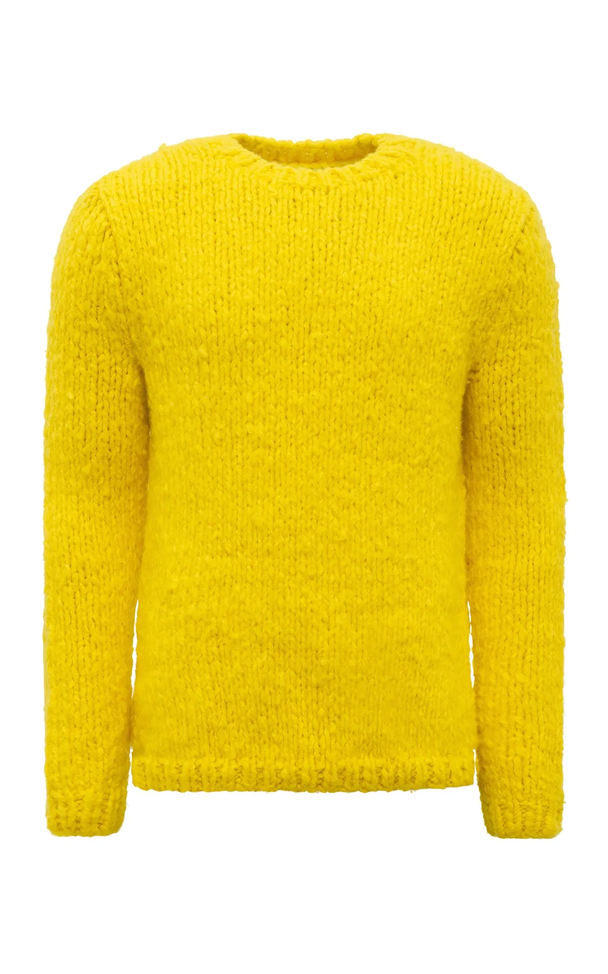Ventilated Mesh Panels Lawrence Knit Sweater in Cadmium Yellow Welfat Cashmere