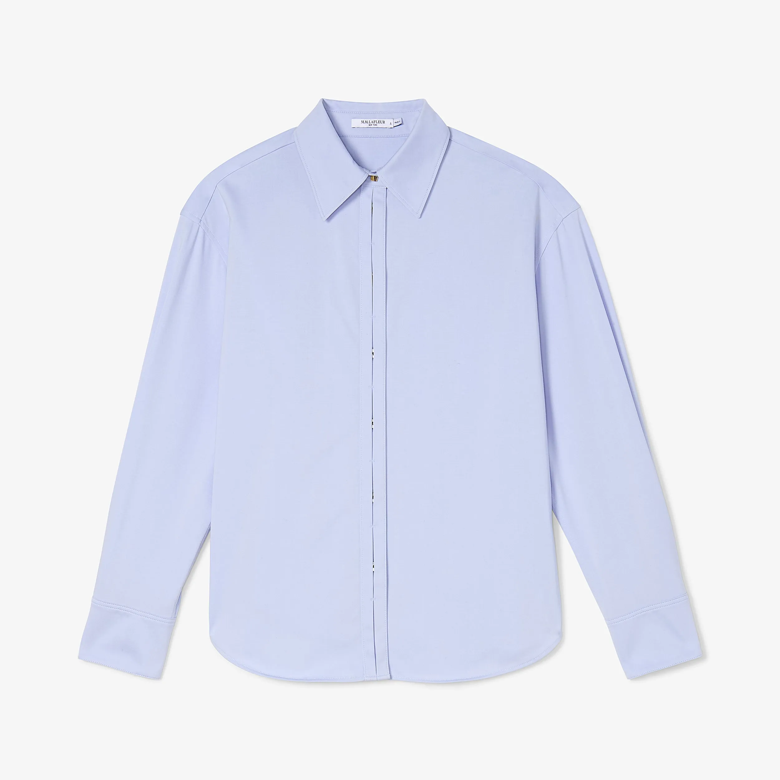 Stain Repellent Coating Filomina Friday Shirt - Knit Poplin :: Hydrangea