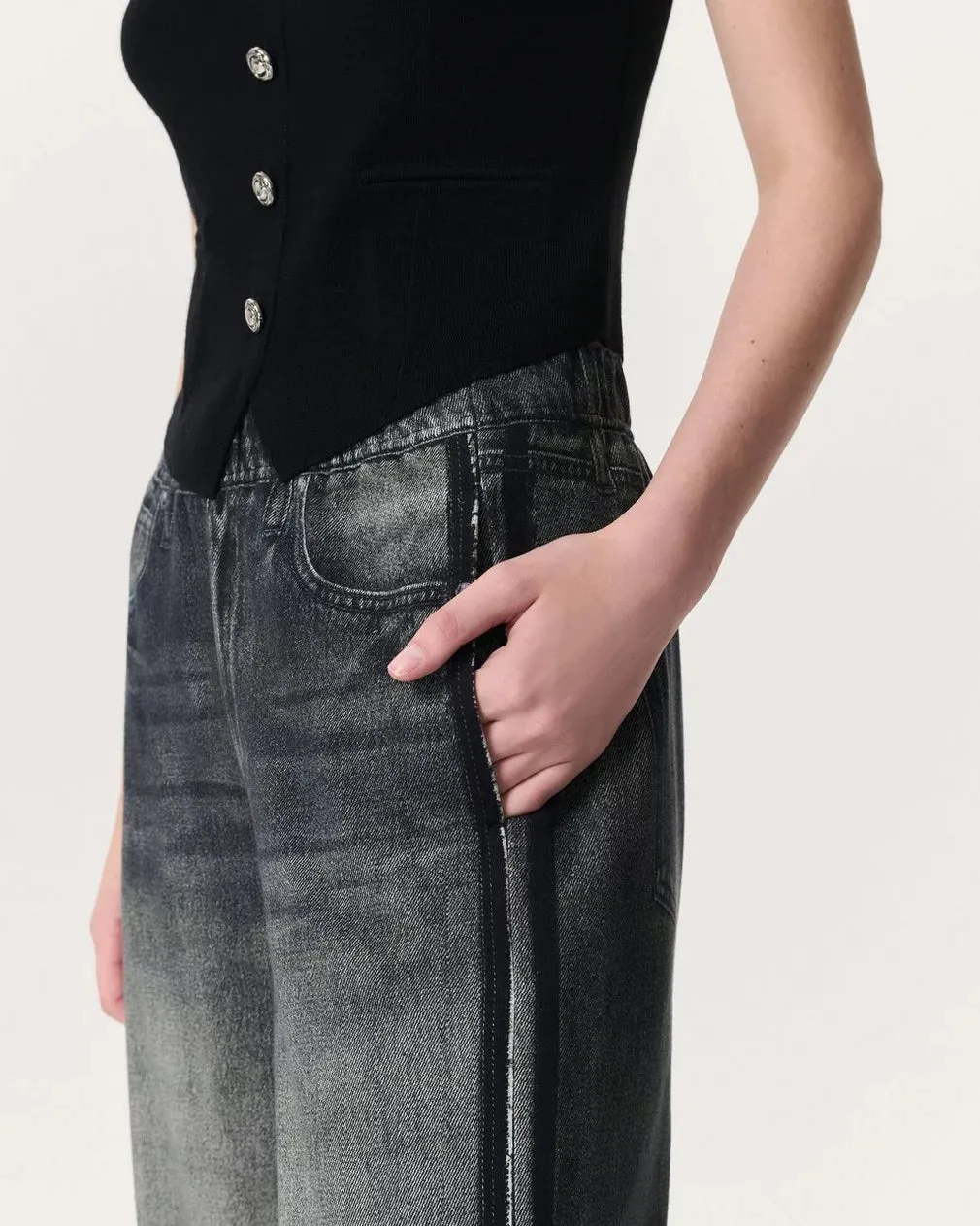 AntiPillingTechnology TaglessCollar RAG AND BONE MIRAMAR TERRY DRAWCORD WIDE PANT