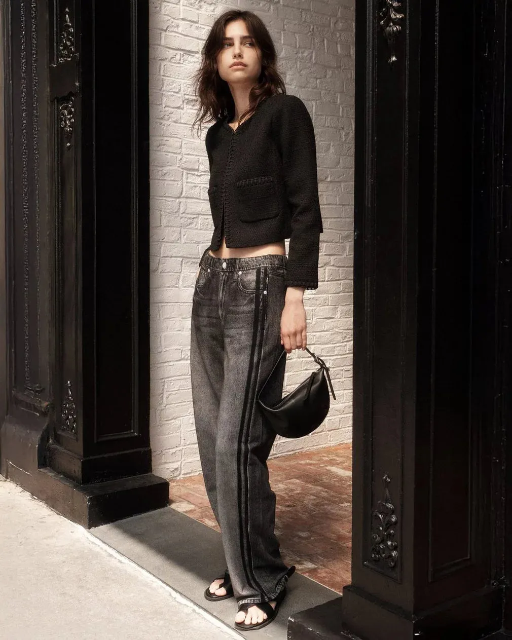 Reinforced Shoulder ComfortStretchFit RAG AND BONE MIRAMAR TERRY DRAWCORD WIDE PANT