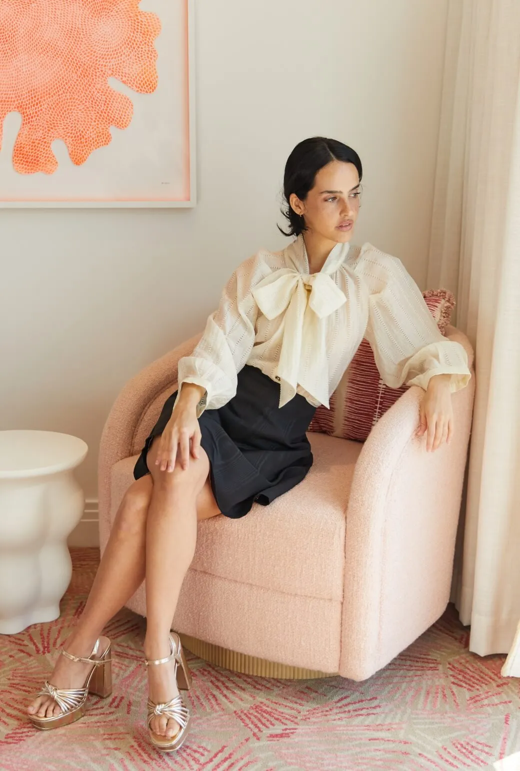 The Laura Mini - Noir Moir?? Recycled fibers