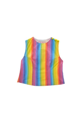 Button Box Top - Rainbow Light Deflection Fabric Tagless Comfort Collar