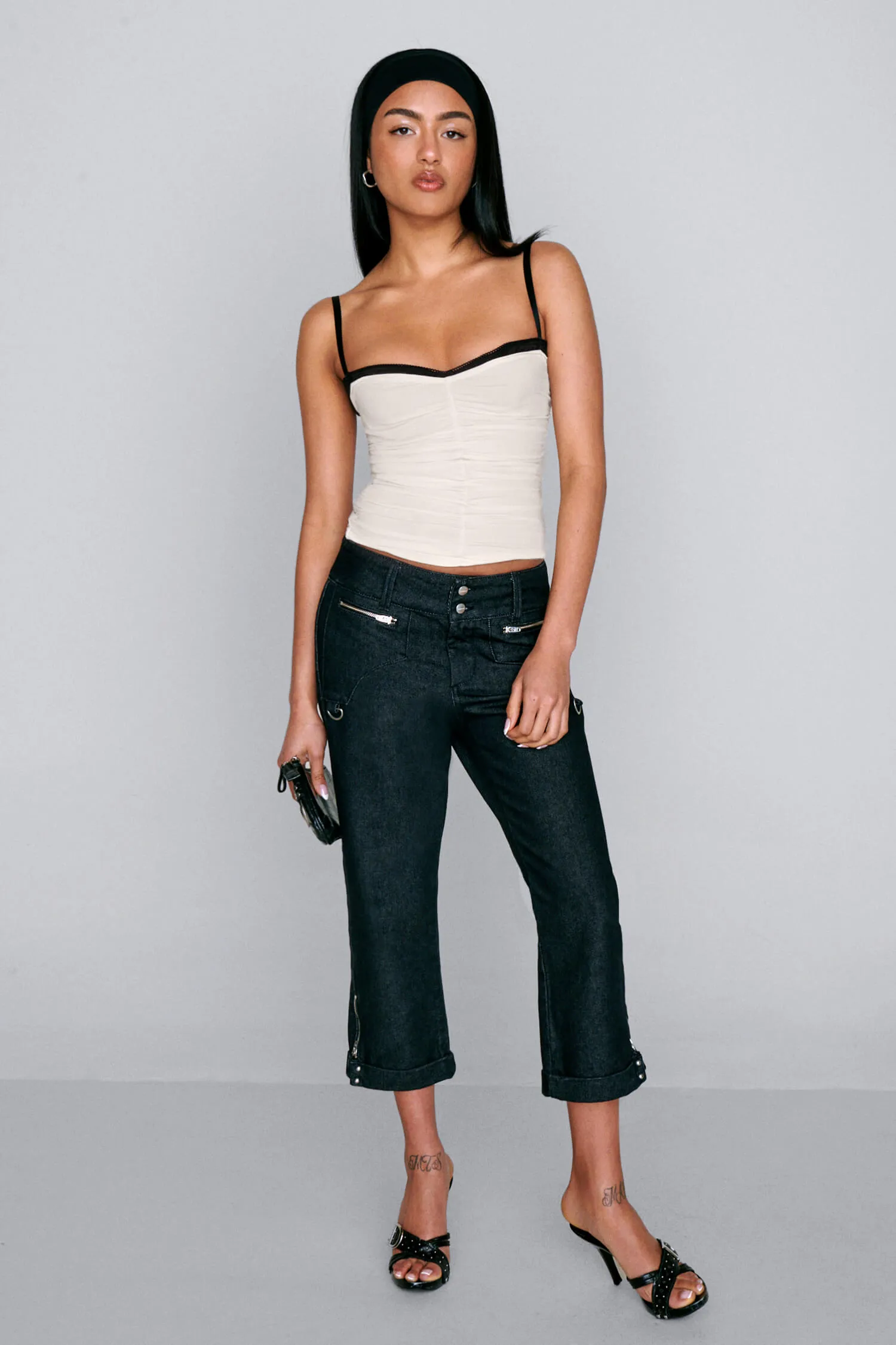 Stretch Fabric RENZO TUBE TOP - CREAM