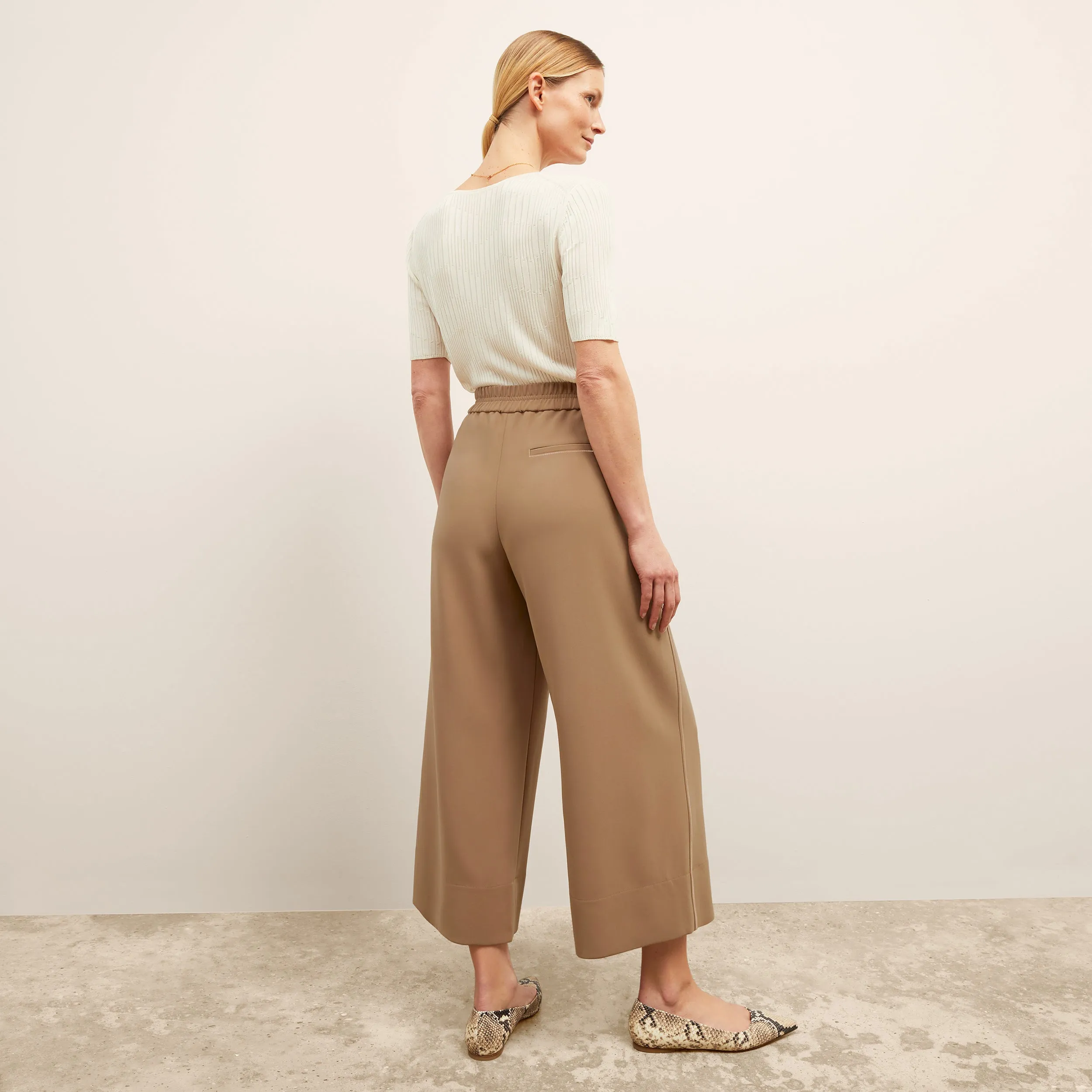 Bonded Seam Tape Elena Travel Culotte - Everyday Crepe :: Light Saddle