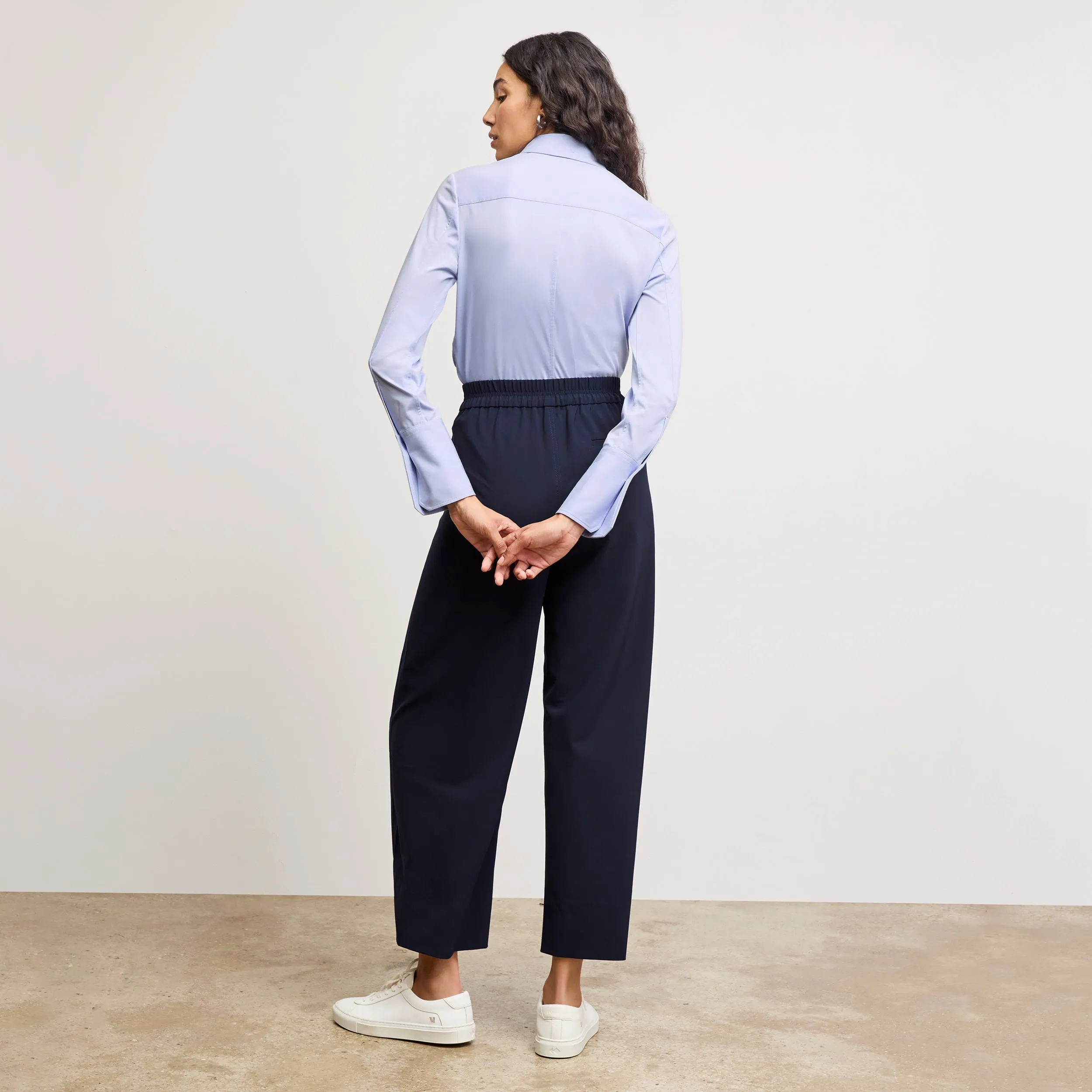 Sustainable Fabric Blend Clemens Flex Shirt - Knit Poplin :: Hydrangea