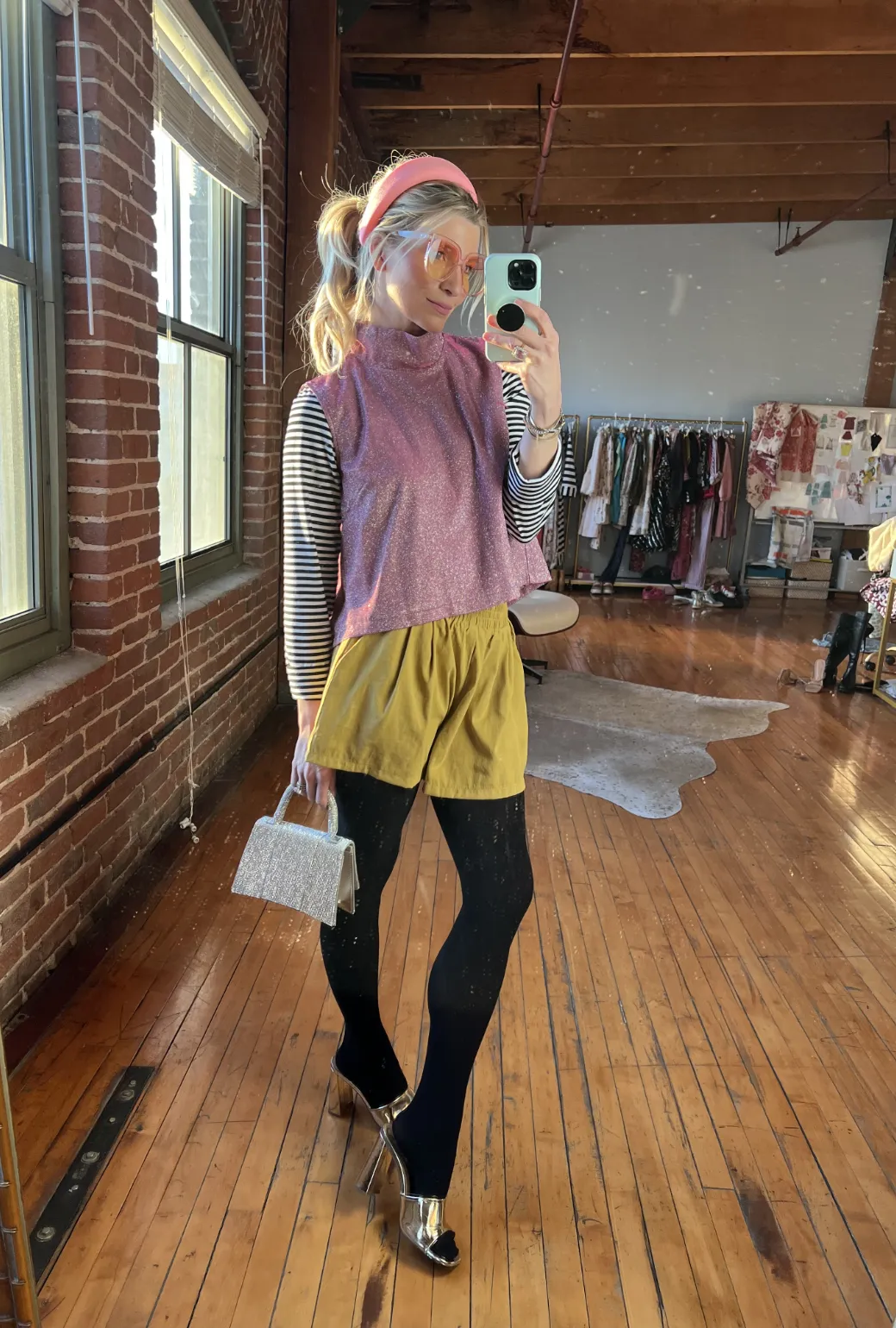 SAMPLE - Everyday Shorts - Chartreuse Detachable belt MoistureWicking