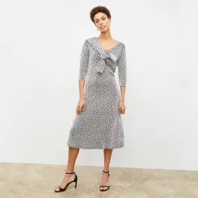 Relaxed Crew Neck Tippy Dress - Sprinkle Knit :: Brick / Black Stylish Outfit High Neckline Structure