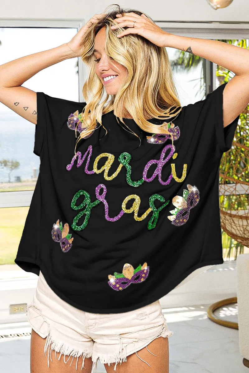 Light Weave IP8188J-12 | MARDI GRAS TINSEL SEQUIN MASK TOP