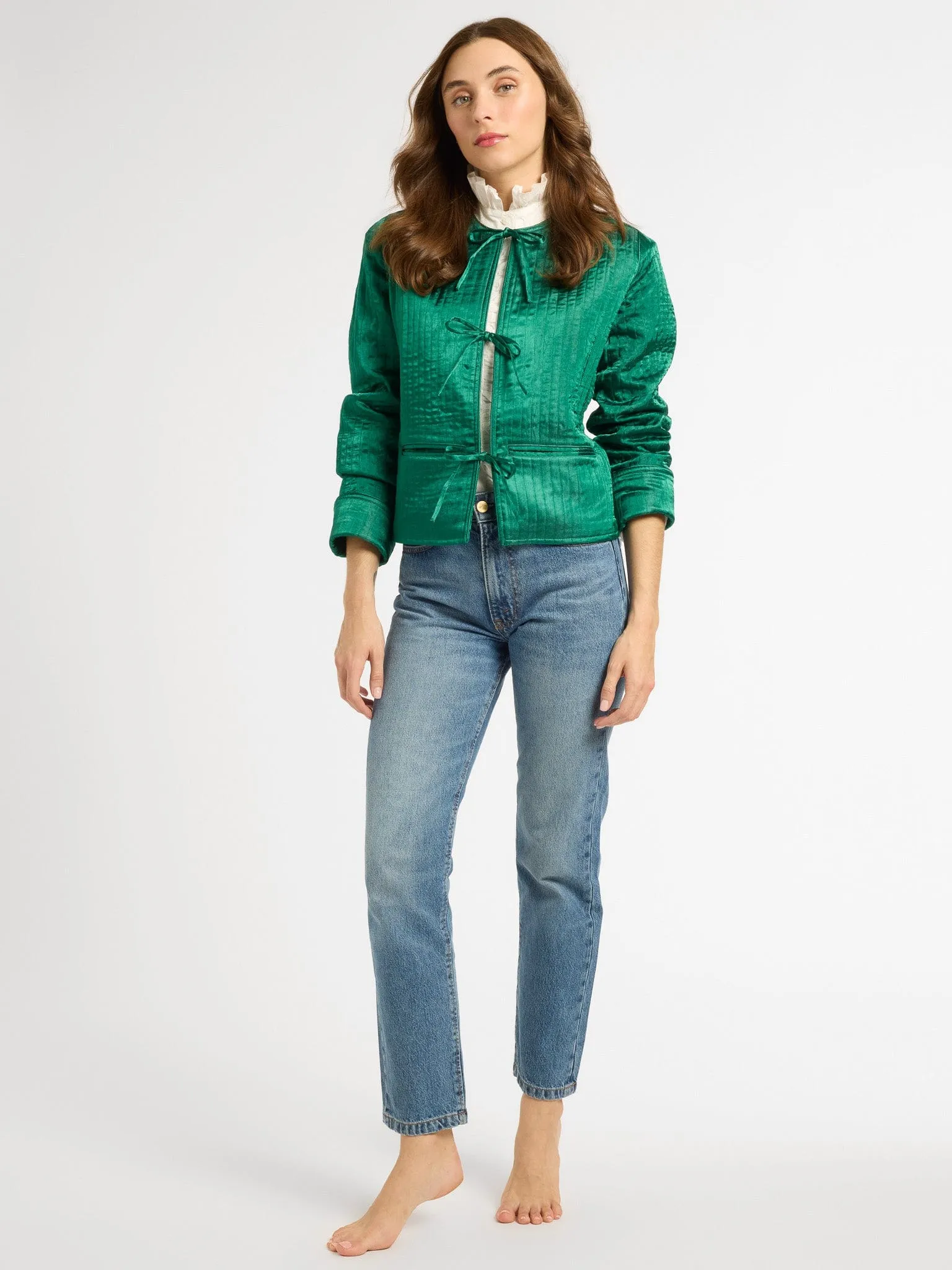 HighNeckline Sylvie Jacket in Emerald