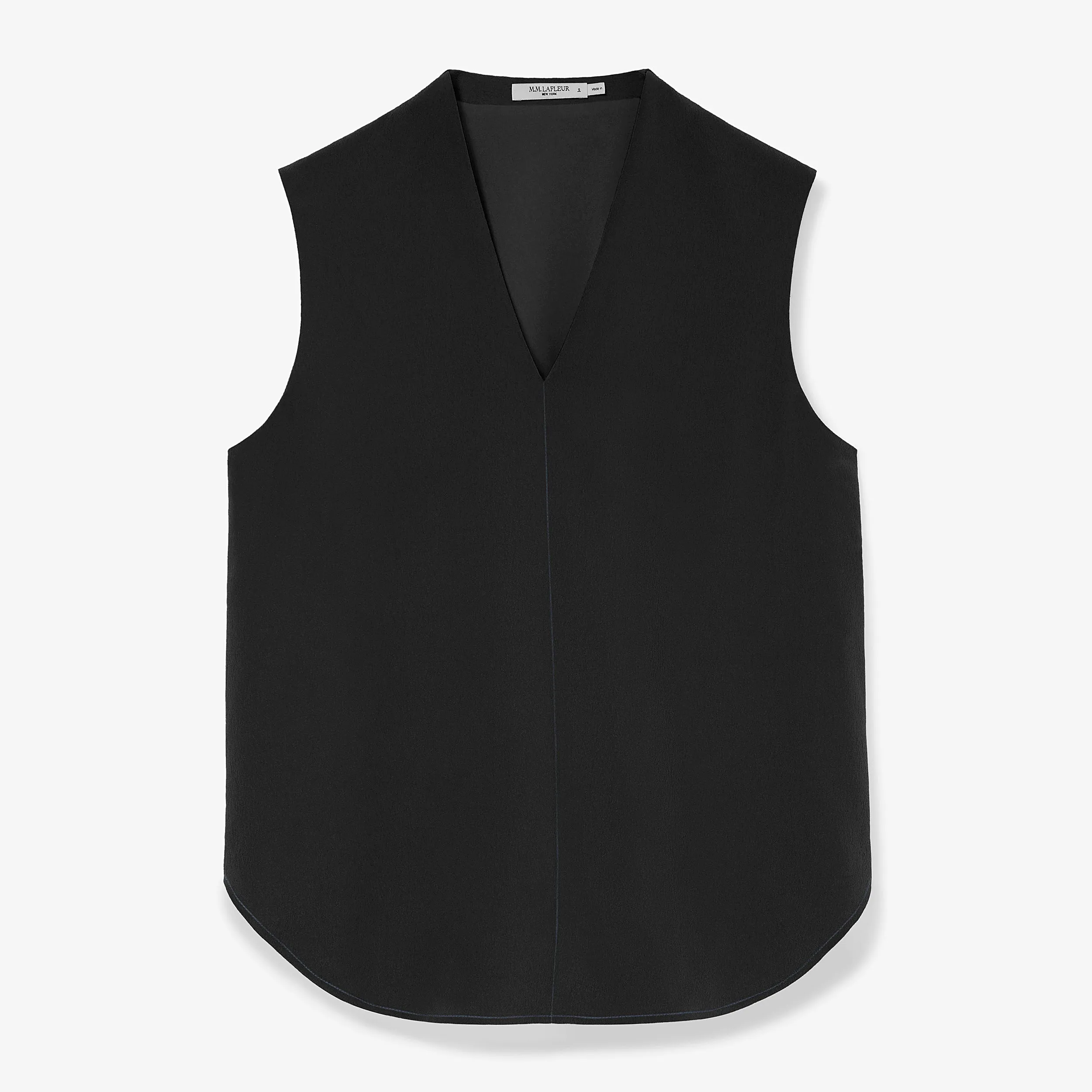 Laser Cut Edges Emmy Top - Eco Soft Wave :: Black