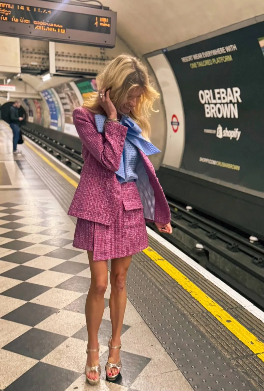 Relaxed Silhouette The Serena Skort - Pink Tweed