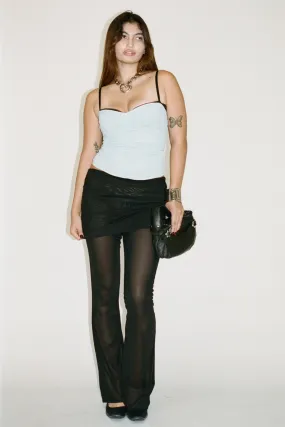 BreathableMoistureBarrier Hidden Button Placket RENZO TUBE TOP - BABY BLUE