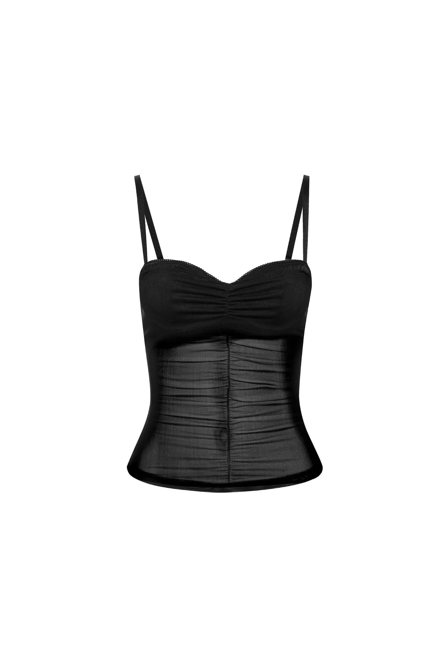 RENZO TUBE TOP - BLACK Snag Proof Weave