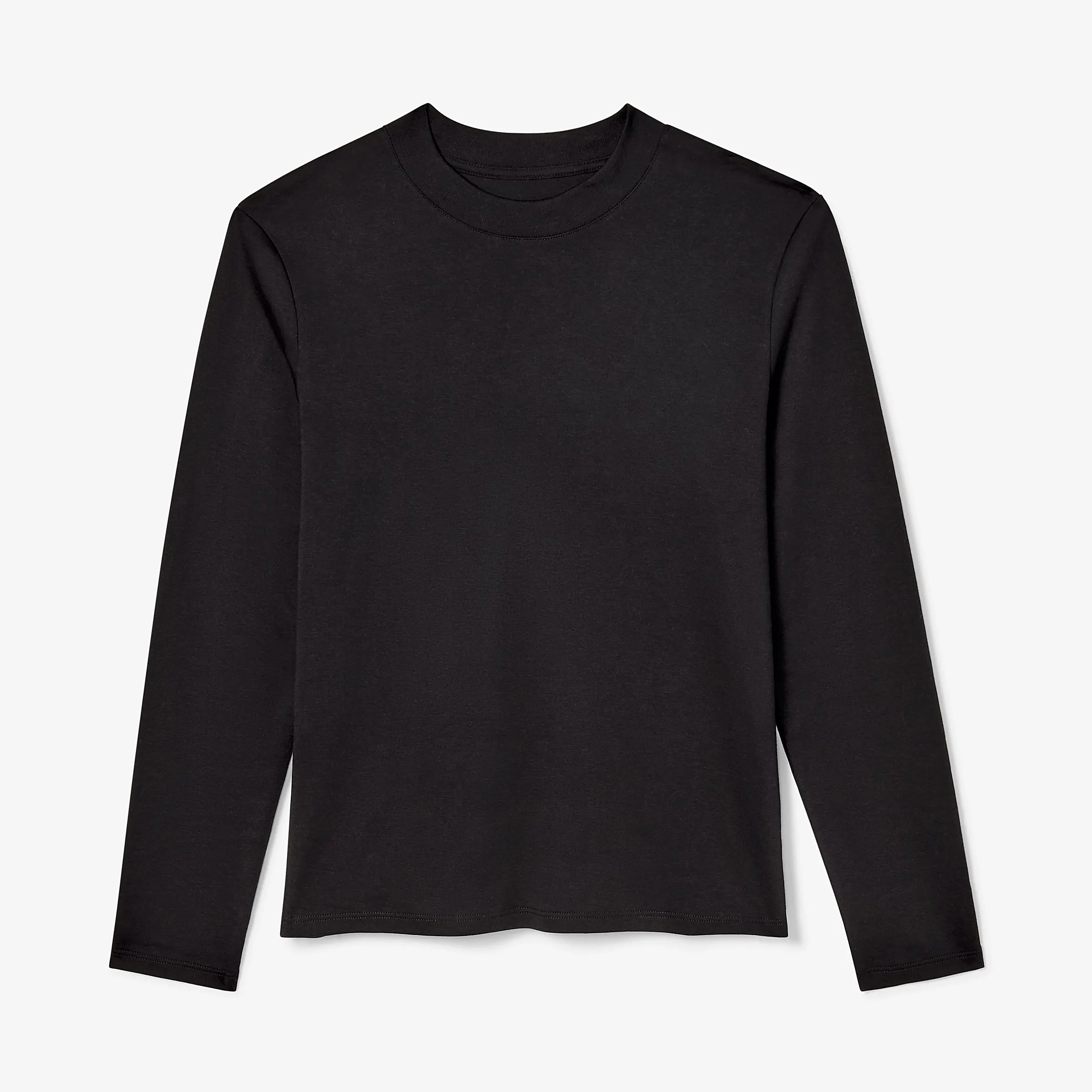 Raquel Long-Sleeve Tee - Organic Pima Cotton :: Black ZeroWaste Production