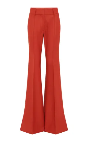 Rhein Flare Pant in Antelope Orange Wool Cashmere Flannel EcoDyeProcess
