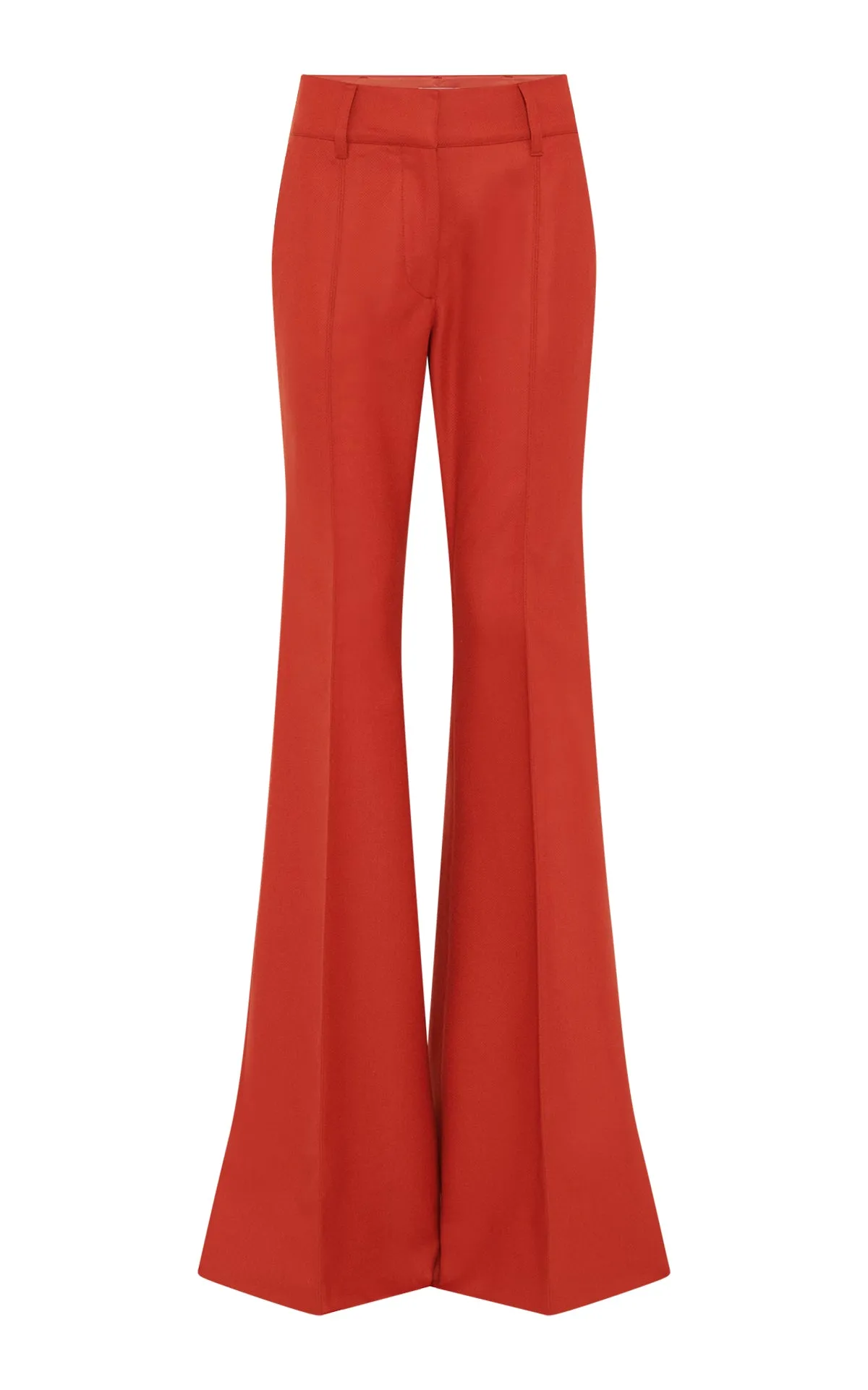 Rhein Flare Pant in Antelope Orange Wool Cashmere Flannel EcoDyeProcess