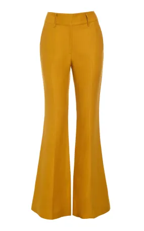 Airflow Mesh Lining CroppedLength Rhein Flare Pant in Golden Birch Linen Twill