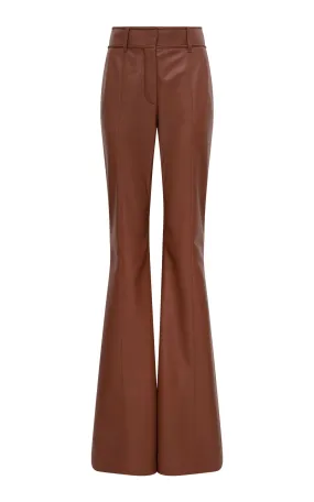Comfortable Collar LowMaintenanceMaterial Rhein Pant in Cognac Nappa Leather