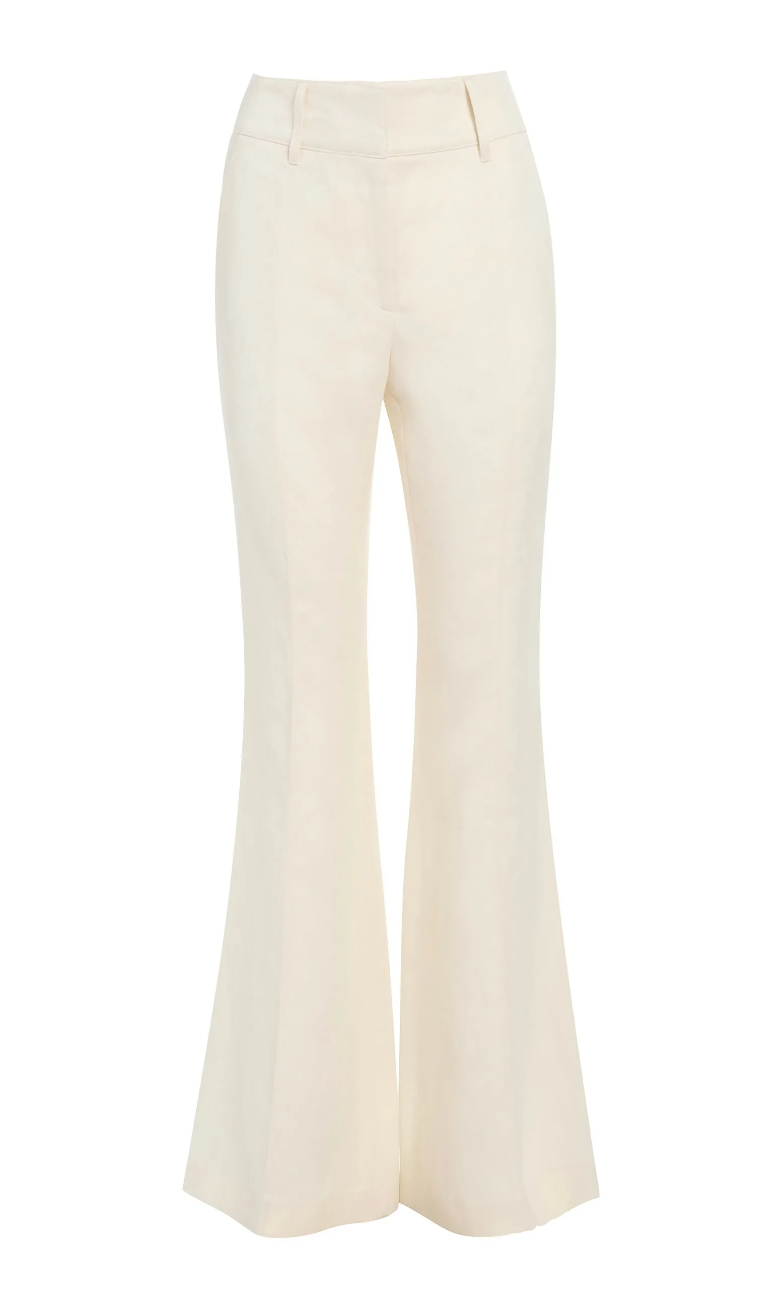 Comfortable Look Eco Friendly Material Rhein Pant in Ivory Textured Linen
