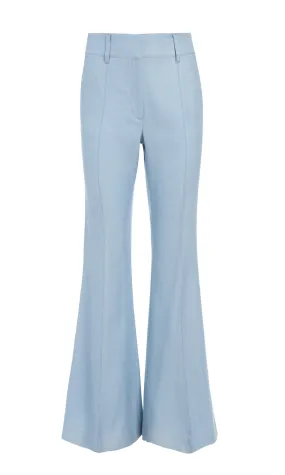 Rhein Pant in Stone Blue Silk Virgin Wool Snag Resistant Surface