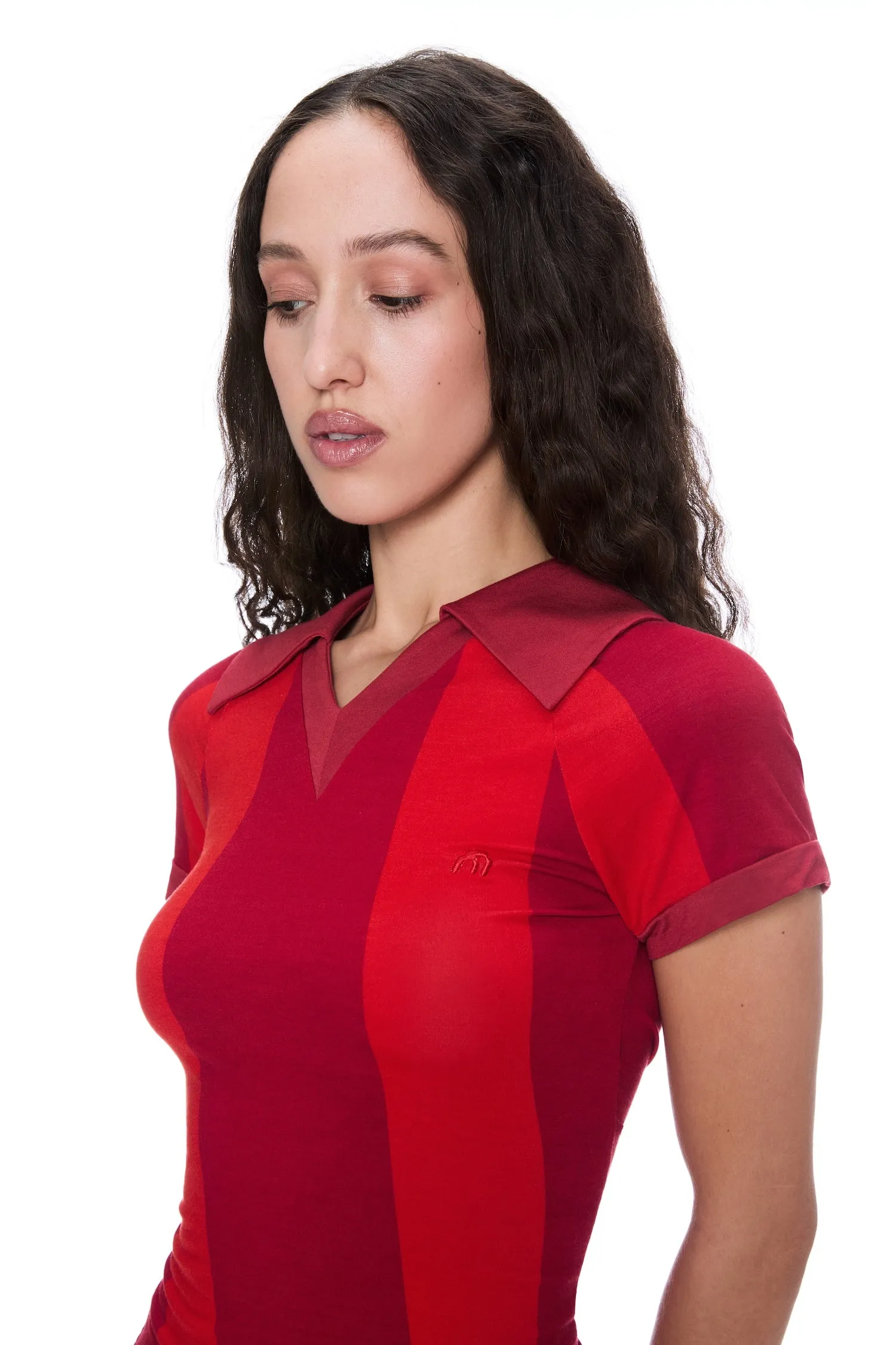 Colorfast Dye Method MEL TOP - RED STRIPE