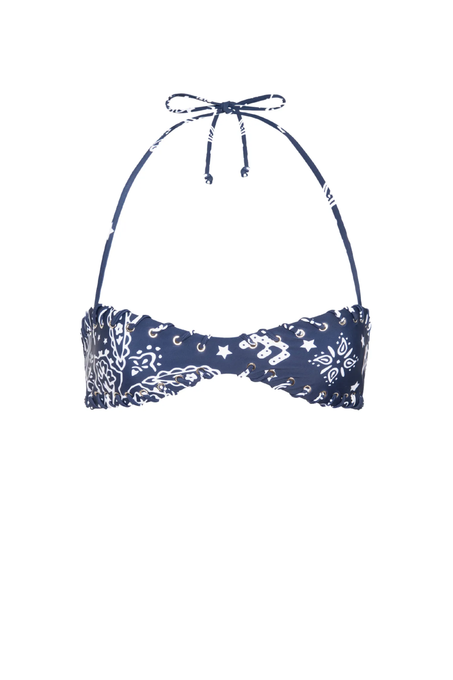 Holiday Fashion Universal Sizing System RIO BIKINI TOP - BANDANA NAVY
