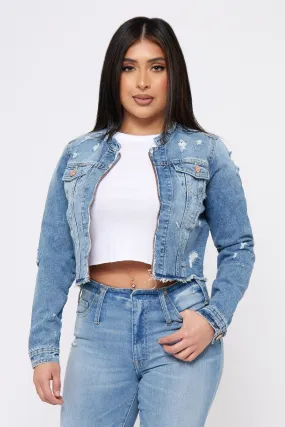 Rose Thorn - Denim Jacket Reversible Dual Layer Neutral Tone