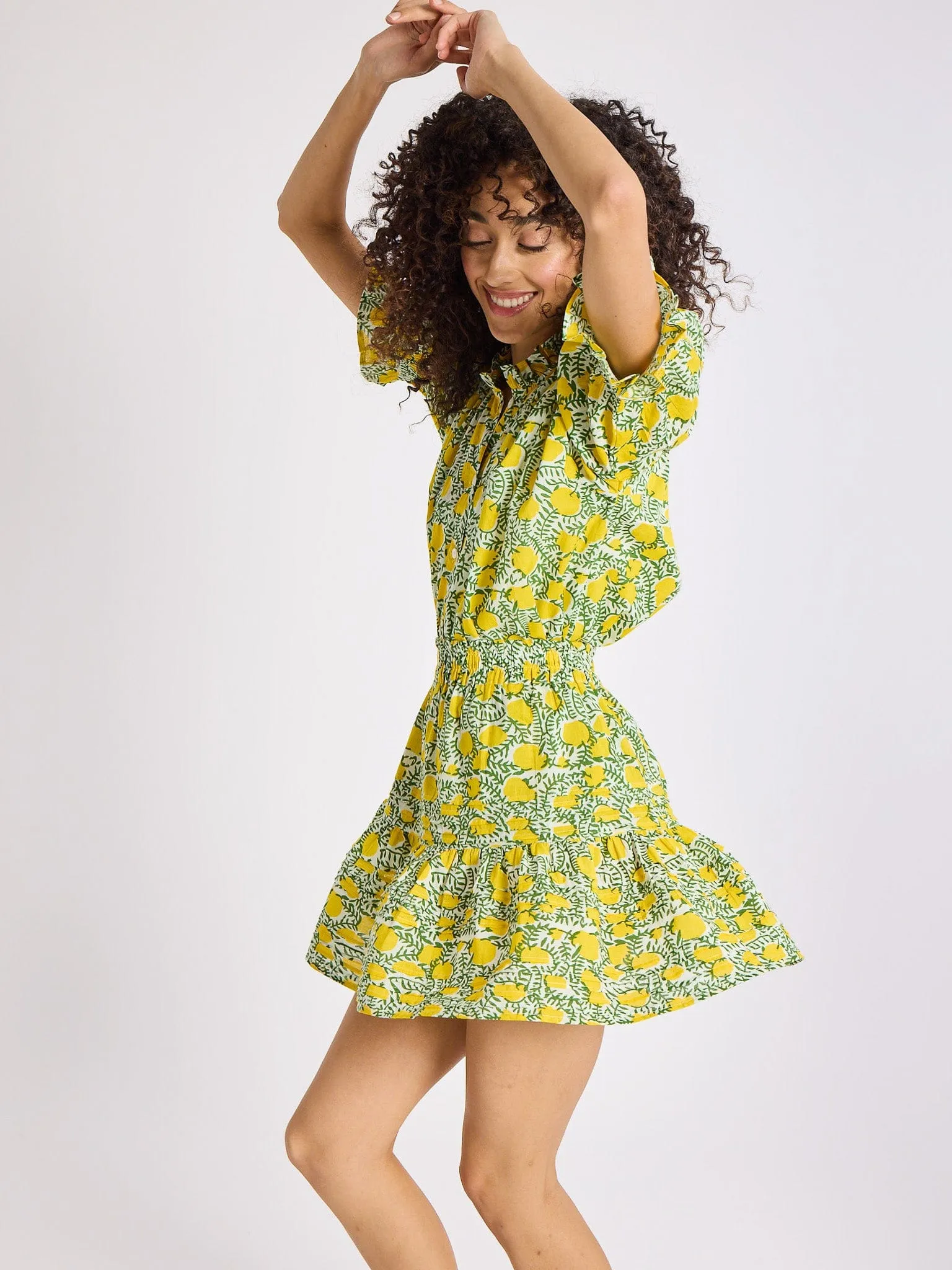 Collaboration Piece Tassel accents Rowan Skirt in Lemons