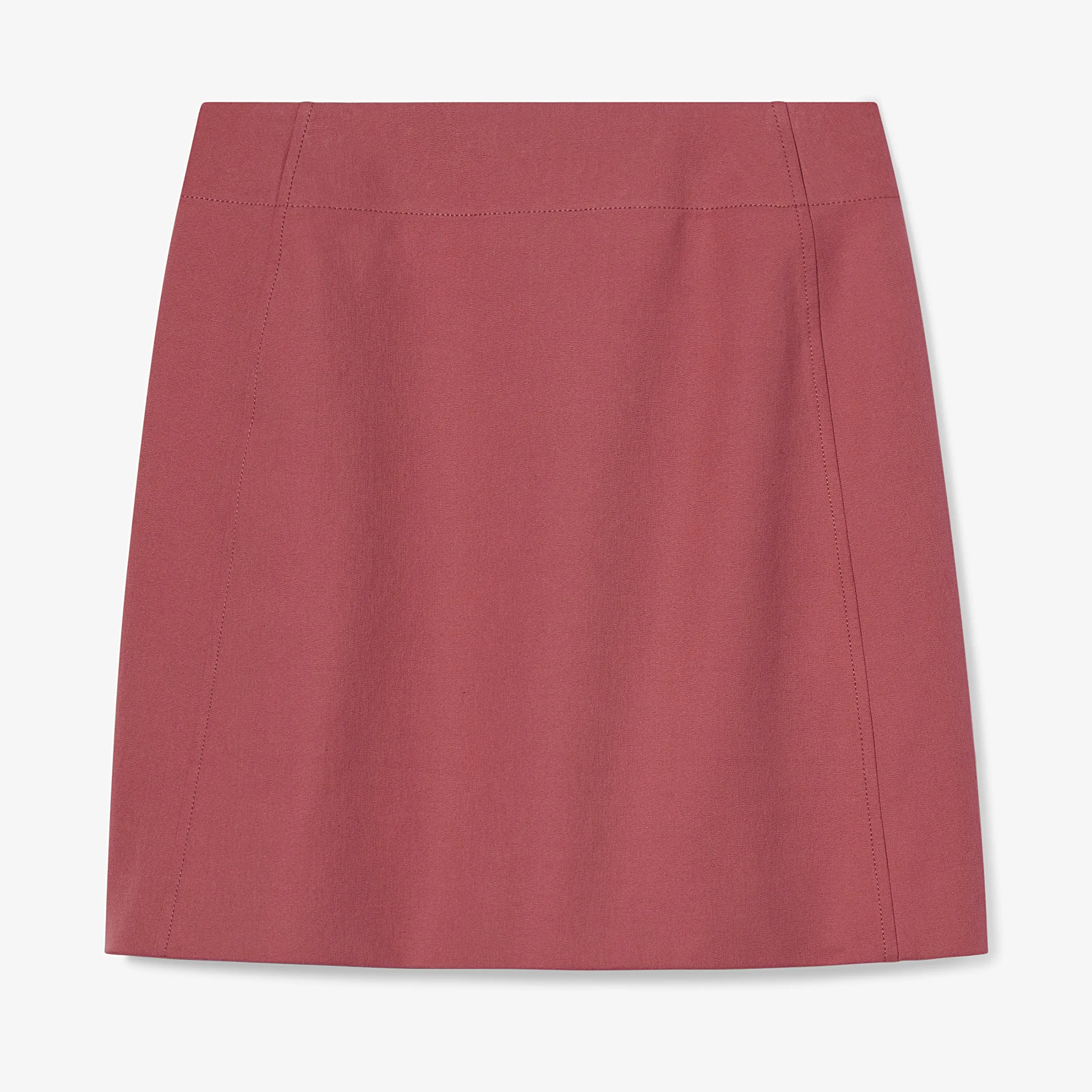 Rowley Skirt - Eco Better Than Denim :: Rosewood Breathable mesh design Wrinkle Resistant Weave