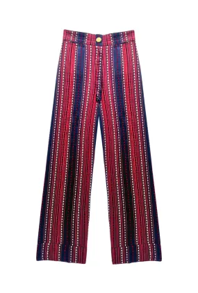 Run for the Roses Charlie Pant - Navy Embroidery All Time Use