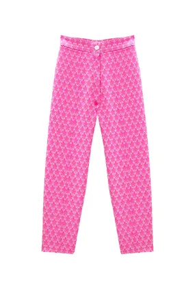 LowProfileWaistband Run for the Roses Cropped Cigar Pant - Pink Damask