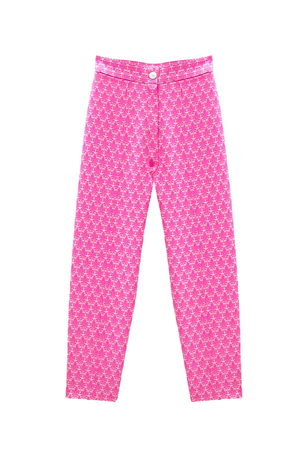LowProfileWaistband Run for the Roses Cropped Cigar Pant - Pink Damask